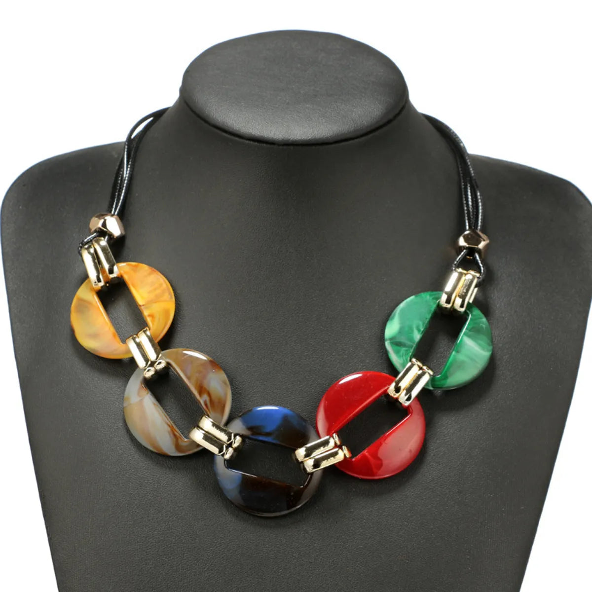 Necklaces For Full Sets-1 Piece Luxurious Circle Resin Women's Necklace