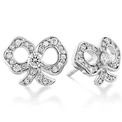 Earrings For Little Teens-Hearts On Fire Lorelei Diamond Bow Stud Earrings