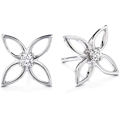 Earrings For Fashionistas-Hearts On Fire Potpourri Four Leaf Diamond Stud Earrings