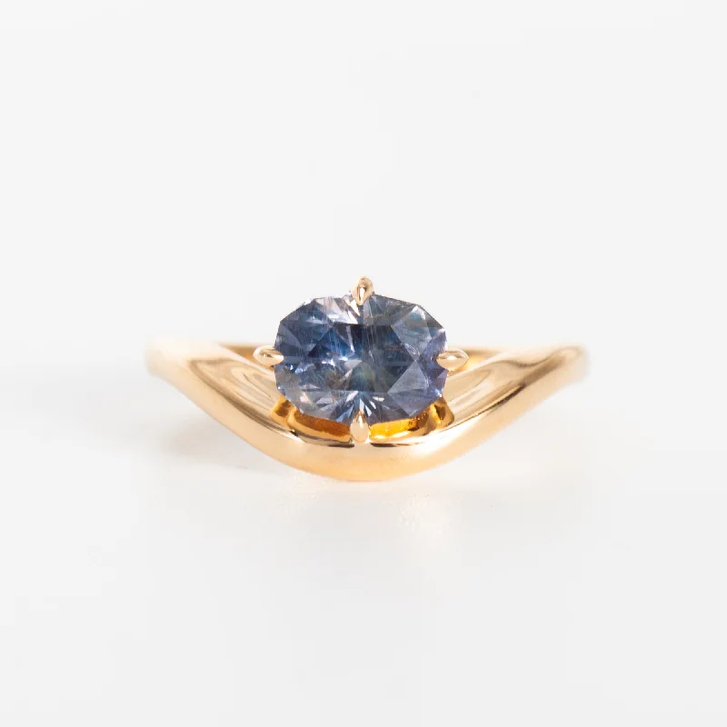 Rings For Chic Ladies-1.72 ct Oval Umba Sapphire Piscine Ring