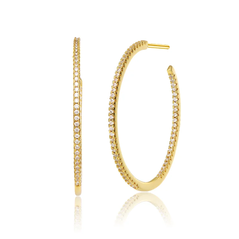 Smooth Earrings For Class-Cléo Ultra Thin Open Hoop Earrings