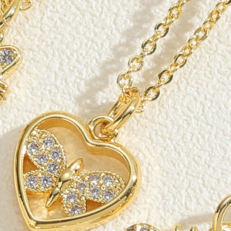 Heart Dragonfly Necklace