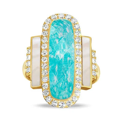 Rings For Stacked Style-Doves by Doron Paloma Amazon Breeze Collection Amazonite Ring