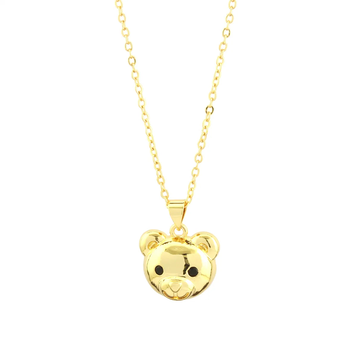 Necklaces Strength Rating-Simple Style Little Bear Copper 18k Gold Plated Pendant Necklace In Bulk