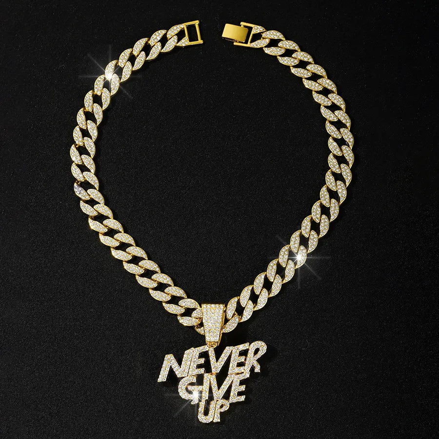 Gold Pendant with 20Inch Cuban Link Chain