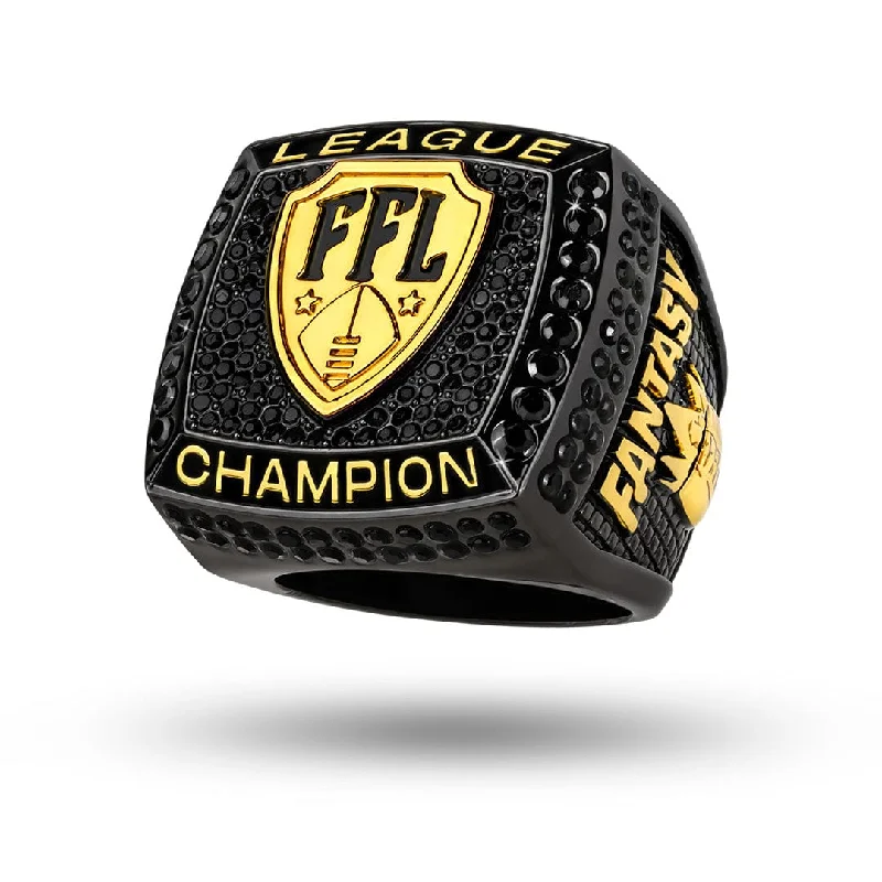 Rings For Broad Looks-FFL Stunna Ring - Black/Gold