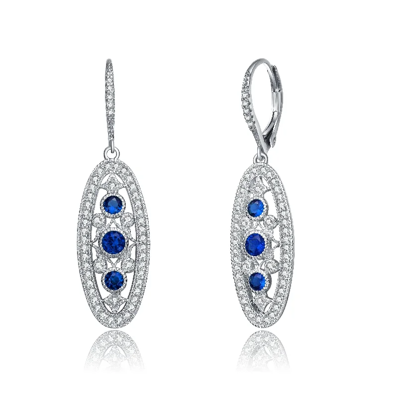 Earrings For Jewelry Fans-Sylvie Zirconia Oval Drop Earrings