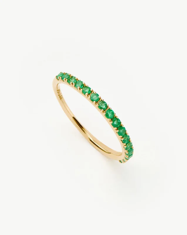 Best Feel Rings-Fine Half Emerald Eternity Ring