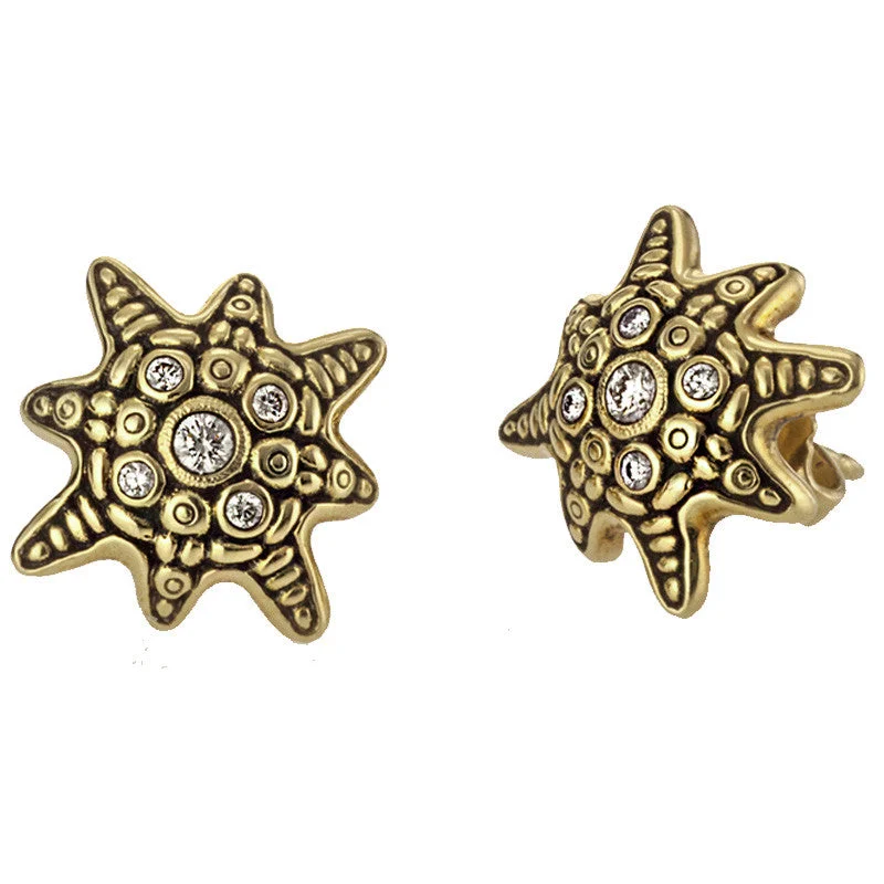 Earrings For Thin Fits-Alex Sepkus Star Earrings - E-173D