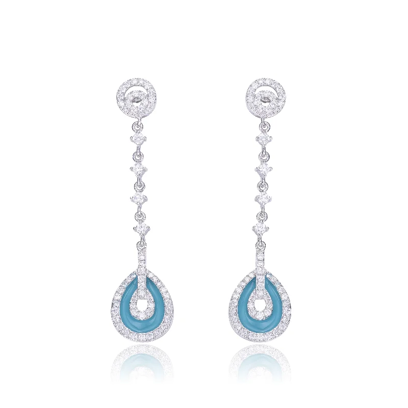 Earrings For Soft Days-Sylvie Blue Drop Earrings