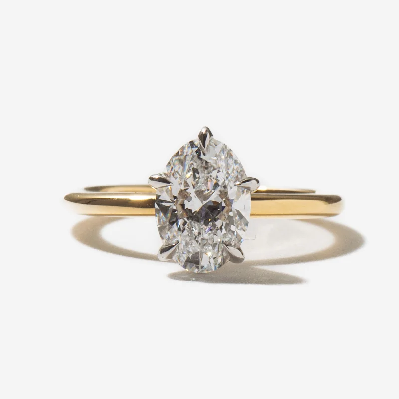 Max Glow Rings-1.50 ct Lab-Grown Oval Diamond Vault Ring