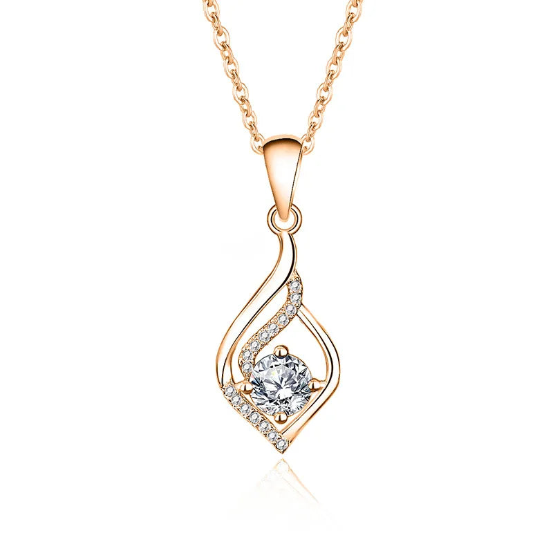 1 Karat Moissanite Rose Gold