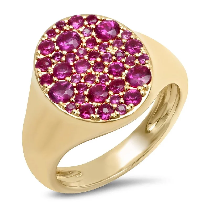 Rings Craft Ratings-Semiprecious Gemstone Pinky Signet Ring