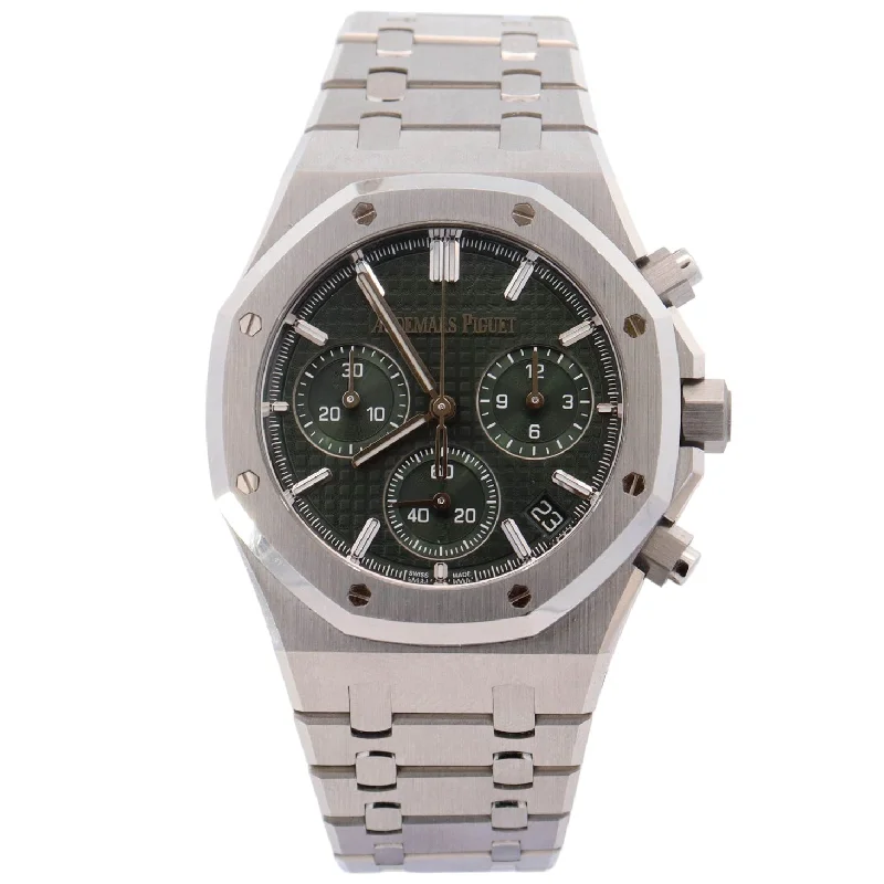 Watches Size Tips-Audemars Piguet Royal Oak 41mm Green Dial Watch Ref# 26240ST.OO.1320ST.08