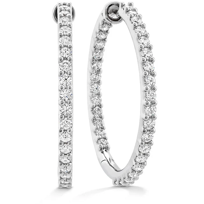 Earrings For Broad Looks-Hearts On Fire Classic Inside Out Hoop Large Diamond Earrings