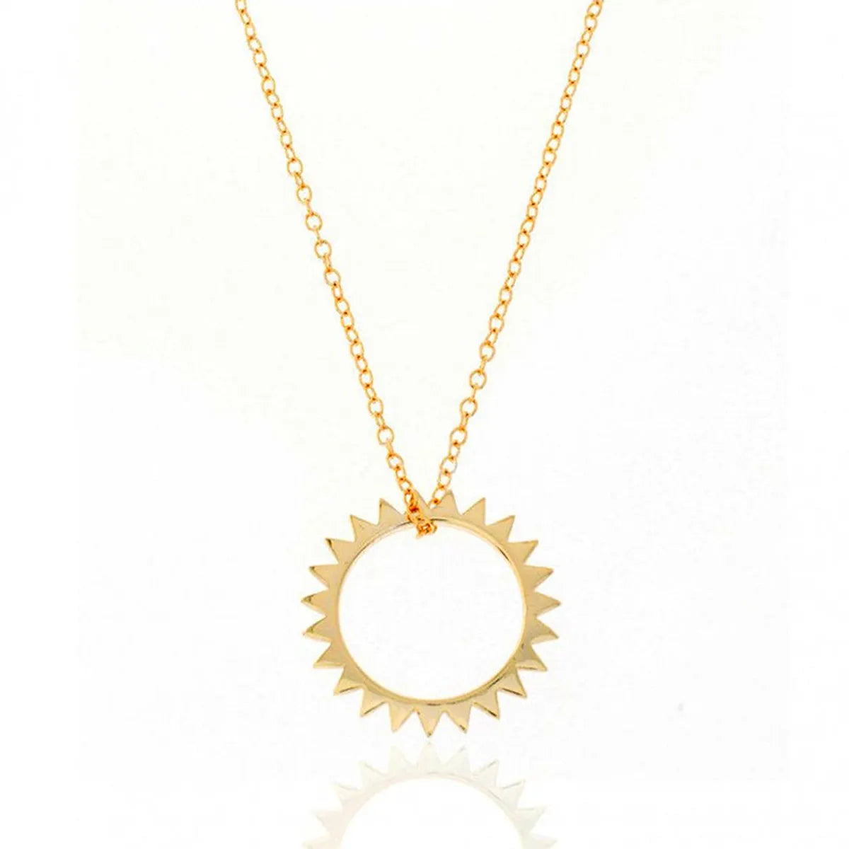 Necklaces Best Sellers-Fashion S925 Silver Sun Copper Pendant Necklace