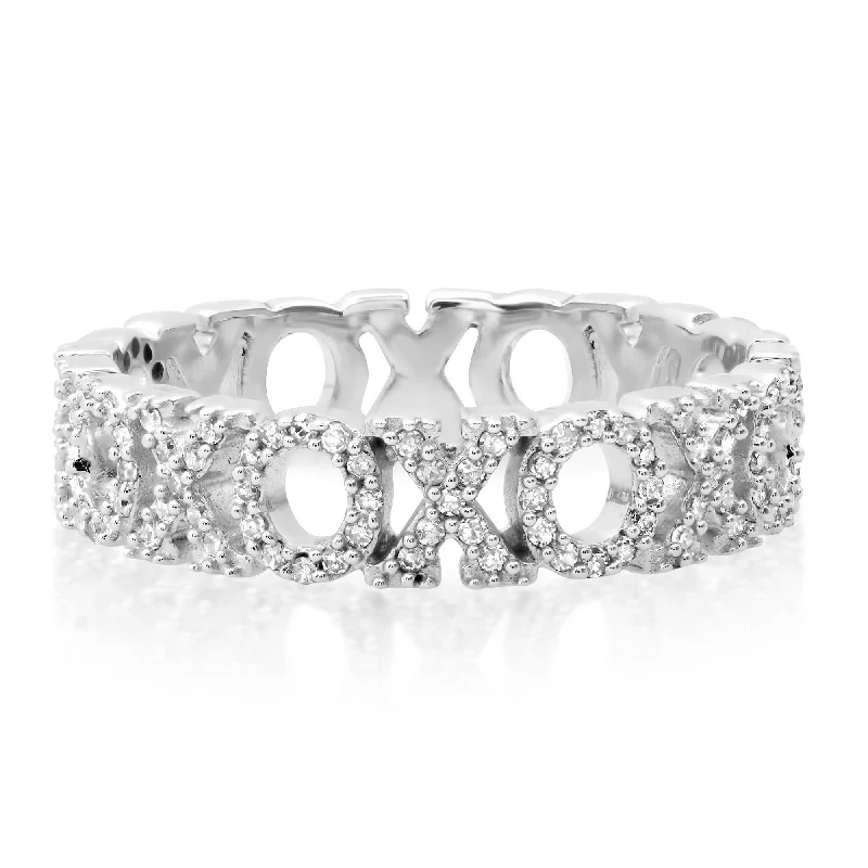 Rings Polish Routine-XOXO Pave Diamond Eternity Band