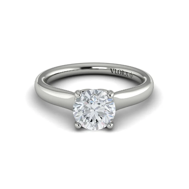 Rings Ease Guide-Solitaire Engagement Ring in 14K White Gold