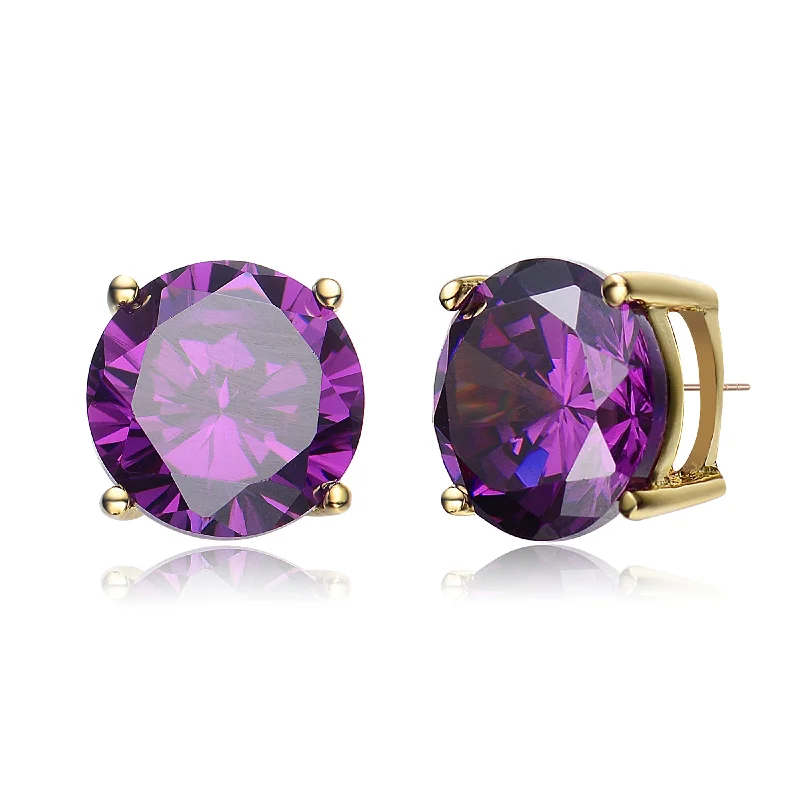 Earrings For Lone Style-Sylvie Dainty Purple Stud Earrings