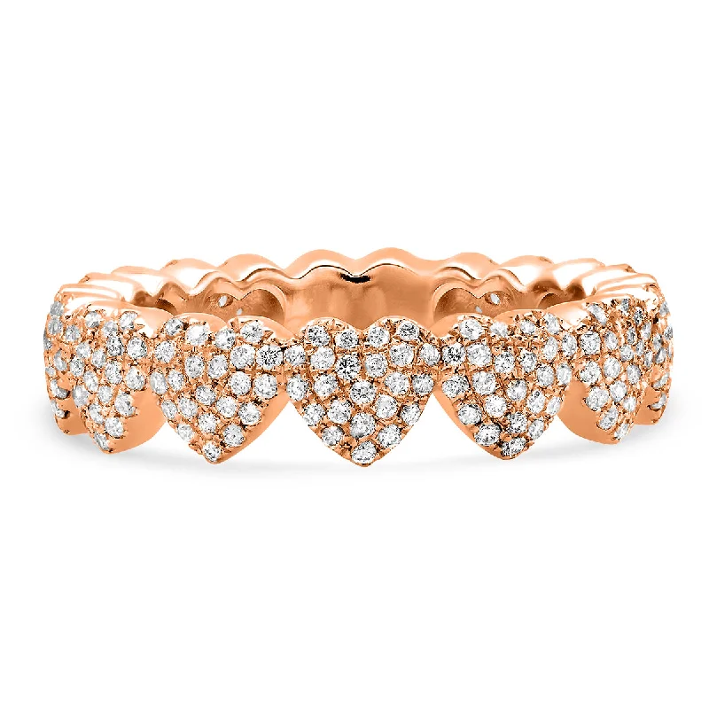 Rings Bulk Tips-Pave Diamond Heart Eternity Band