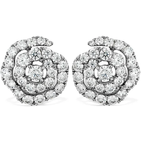 Top Earrings For Desk Jobs-Hearts On Fire Lorelei Diamond Floral Diamond Earrings