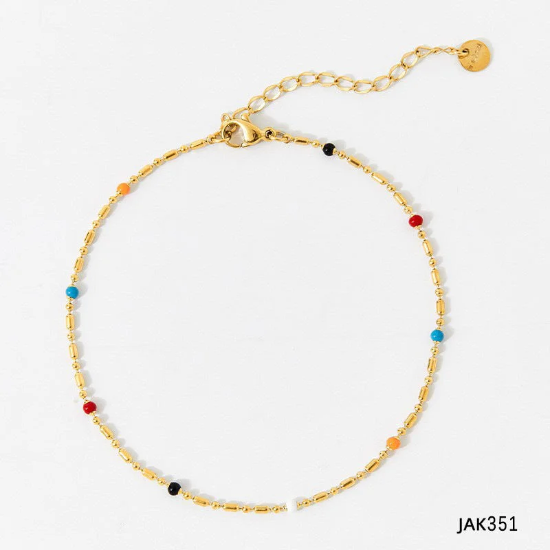 Jak351 Anklet Gold + Color